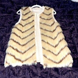 Love on a hanger faux fur sweater vest